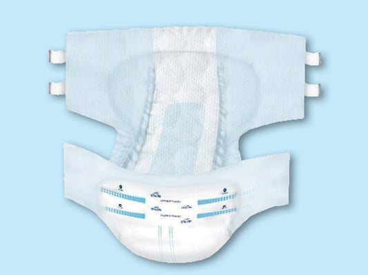 TotalDry Breathable Fitted Briefs - Heavy Absorbency for Ultimate Comfort and Protection. Disposable Adult Diapers with Refastenable Tabs